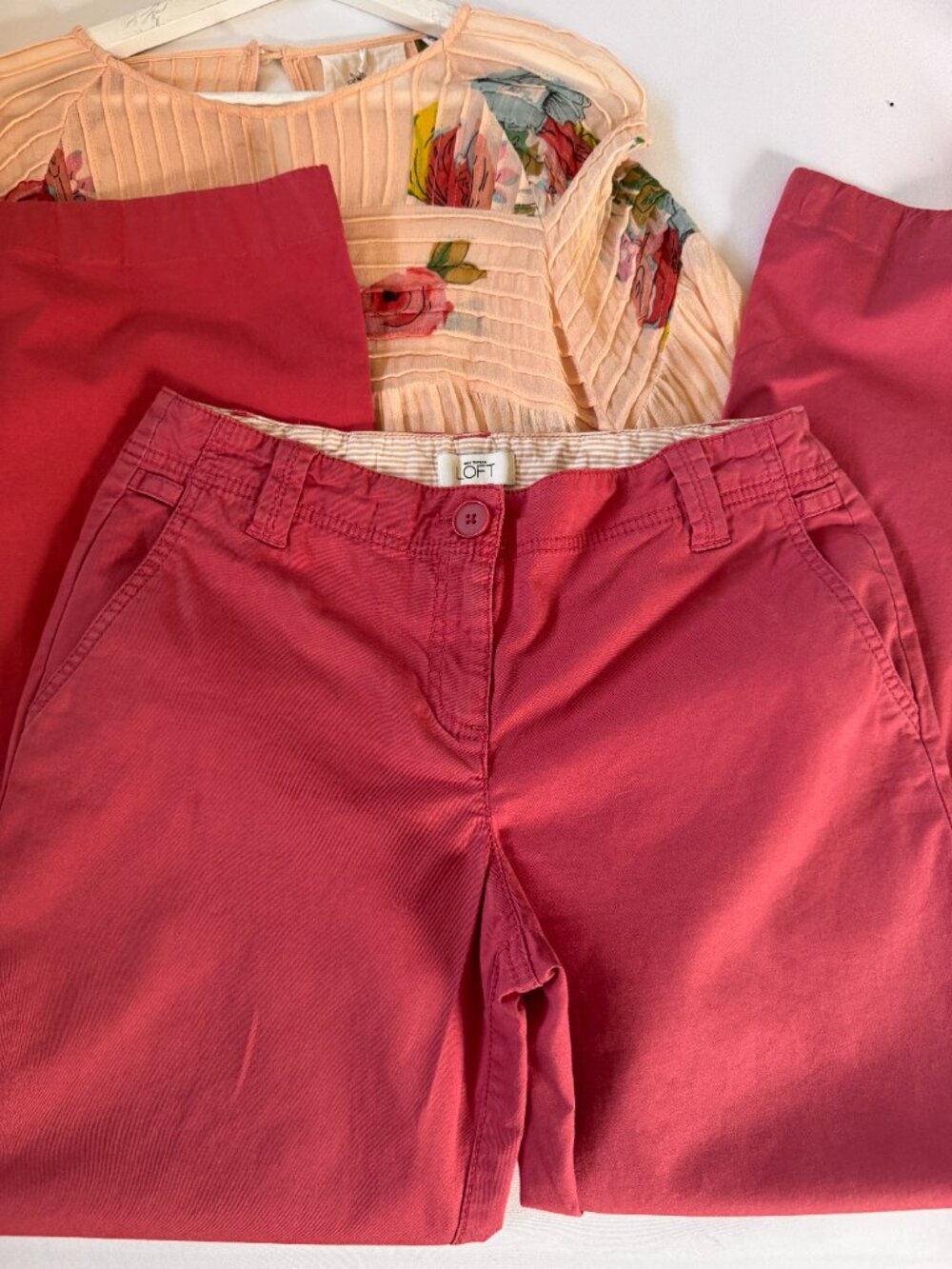 Ann Taylor Raspberry Straight Leg Pants - Picture 6 of 7